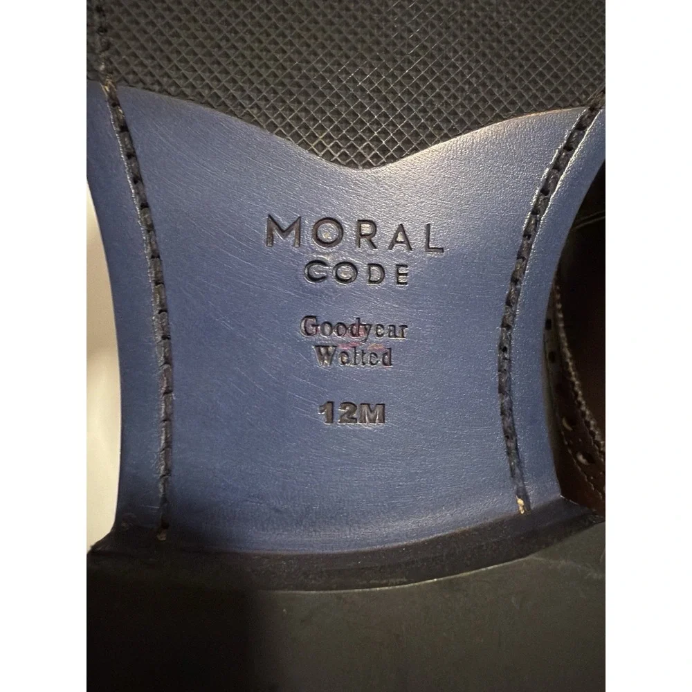 Moral Code Reed Coffee Brown Leather‎ Wingtip Chukka Boots Mens 12 M